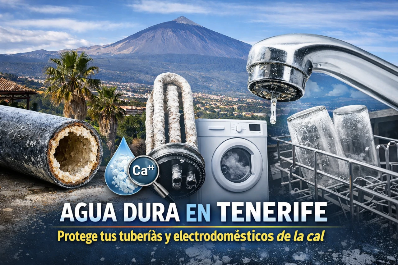 Agua con cal en Tenerife: soluciones para proteger tuberías, termos y electrodomésticos
